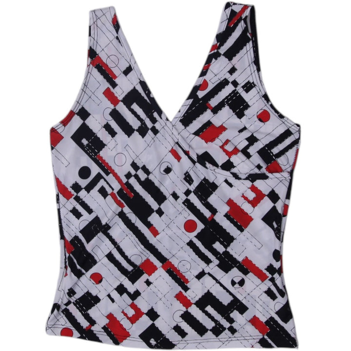 Y2K Ladies Multicolor Abstract Pattern Graphic Tank Top Size L | Migration_Y2K Tops | Fashion Rerun