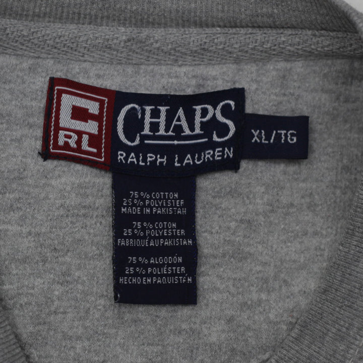 Vintage Chaps Ralph Lauren Crewneck Sweatshirt Gray Size XL - Fashion Rerun Vintage Migration_Sweaters