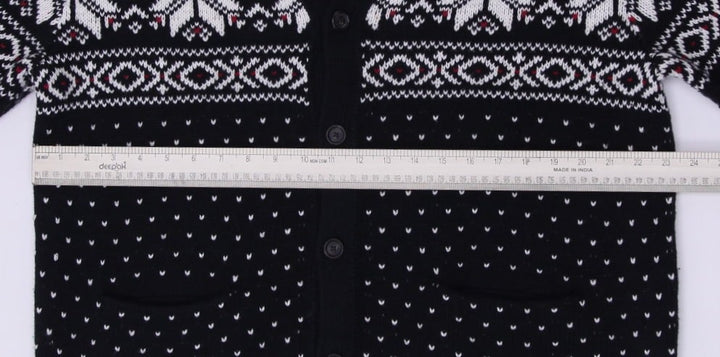 Mens Polo Ralph Lauren Cotton Cashmere Snowflake Cardigan Black Size XL