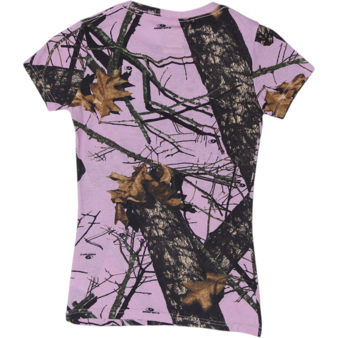 Ladies Mossy Oak Pink Camo Graphic Tee by Paramount Outdoors