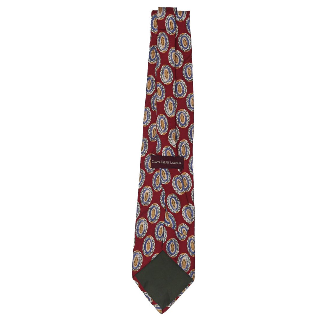 Mens Printed Chaps Ralph Lauren Printed 100% Silk Neck Tie