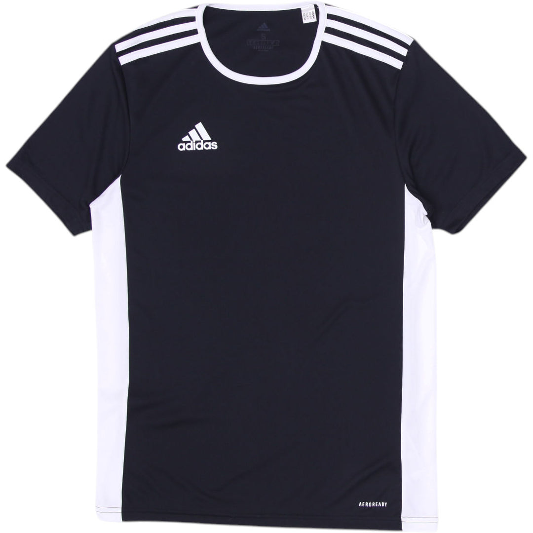 Mens Adidas Aeroready Soccer Jersey Black White Logo Size S