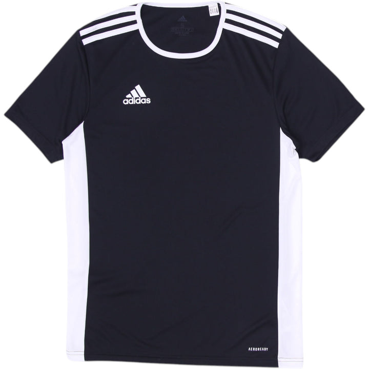 Mens Adidas Aeroready Soccer Jersey Black White Logo Size S