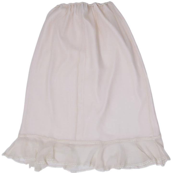Y2K Ladies Signature by Robbie Bee Cream Layered Ruffle Hem Midi Skirt Size 16