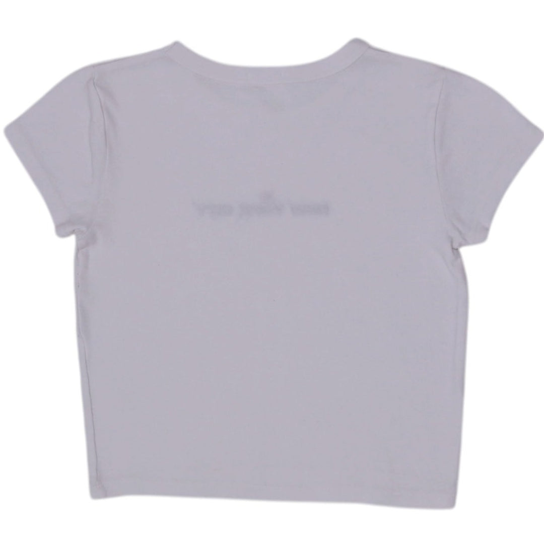 Y2K Ladies John Galt T-Shirt White NYC Graphic Tee