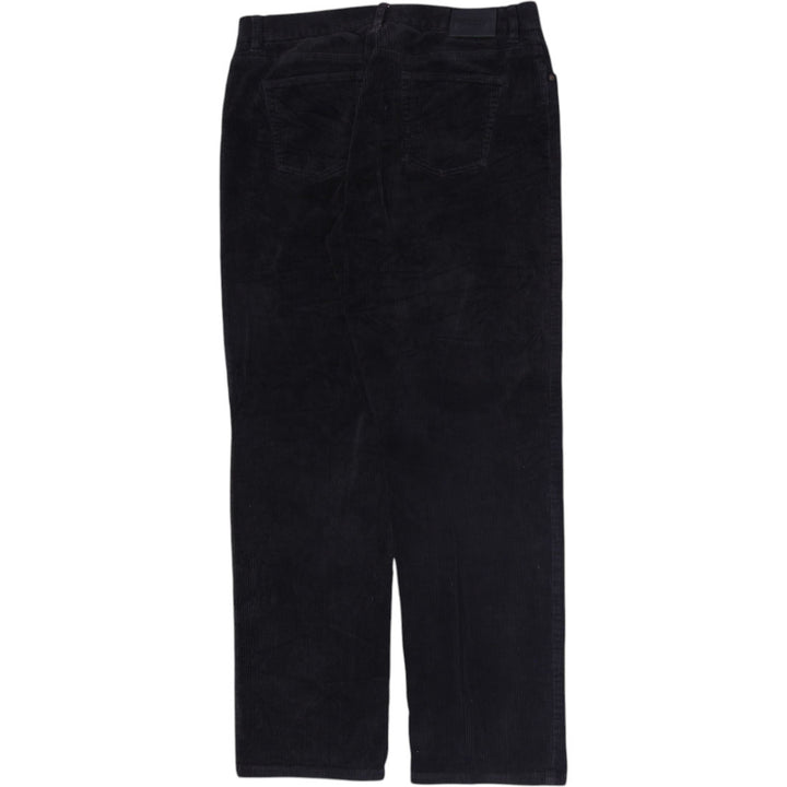 Ladies Lauren Jeans Co. Ralph Lauren Black Corduroy Pants Leather Patch Size 14