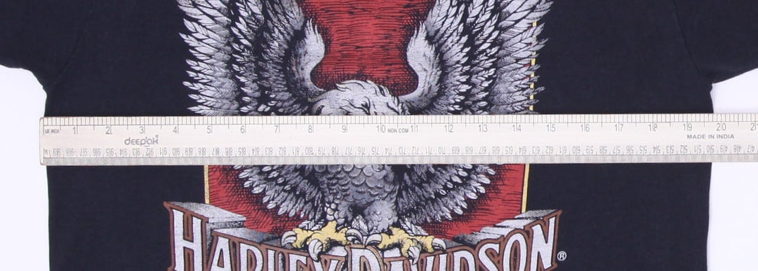 Vintage 1991 Vintage Harley Davidson 3D Emblem T-shirt Size L