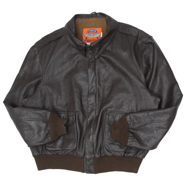 Vintage Cooper A-2 U.S Air Force Flight Goatskin Leather Jacket Made In USA