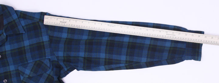 Vintage Pendleton Wool Checkered Long Sleeve Plaid Shirt Made in USA Size M