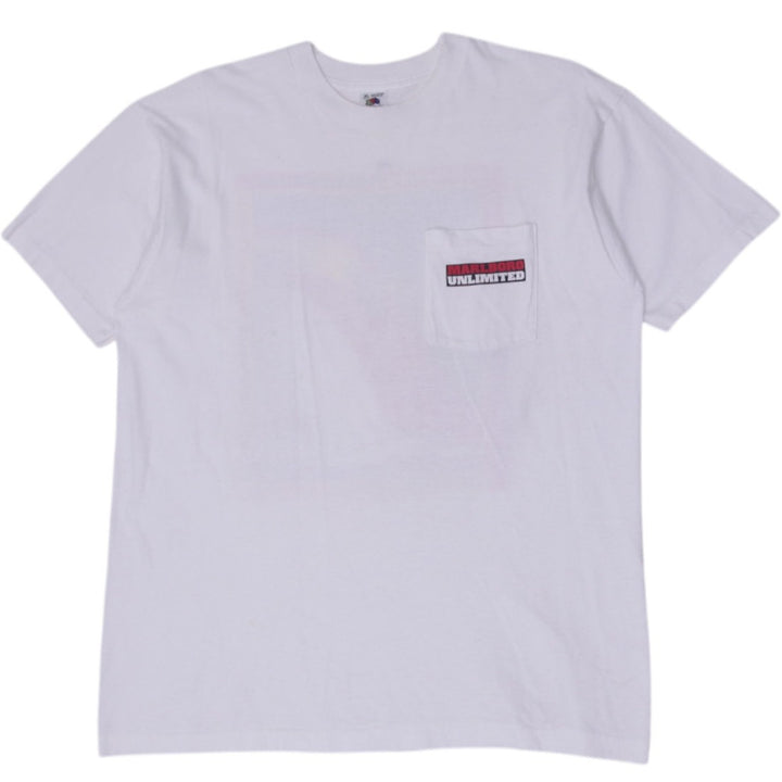 Vintage 90s Marlboro Unlimited Pocket Shirt Made in USA Size XL | Migration_T-Shirts | Fashion Rerun
