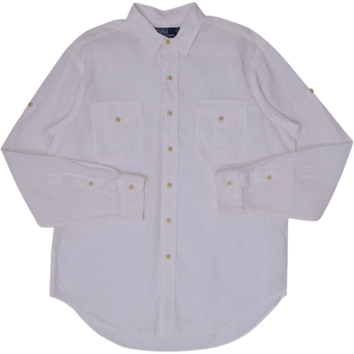 Polo Ralph Lauren White Button-Up Shirt Size L | Migration_Shirts MJ DROP | Fashion Rerun