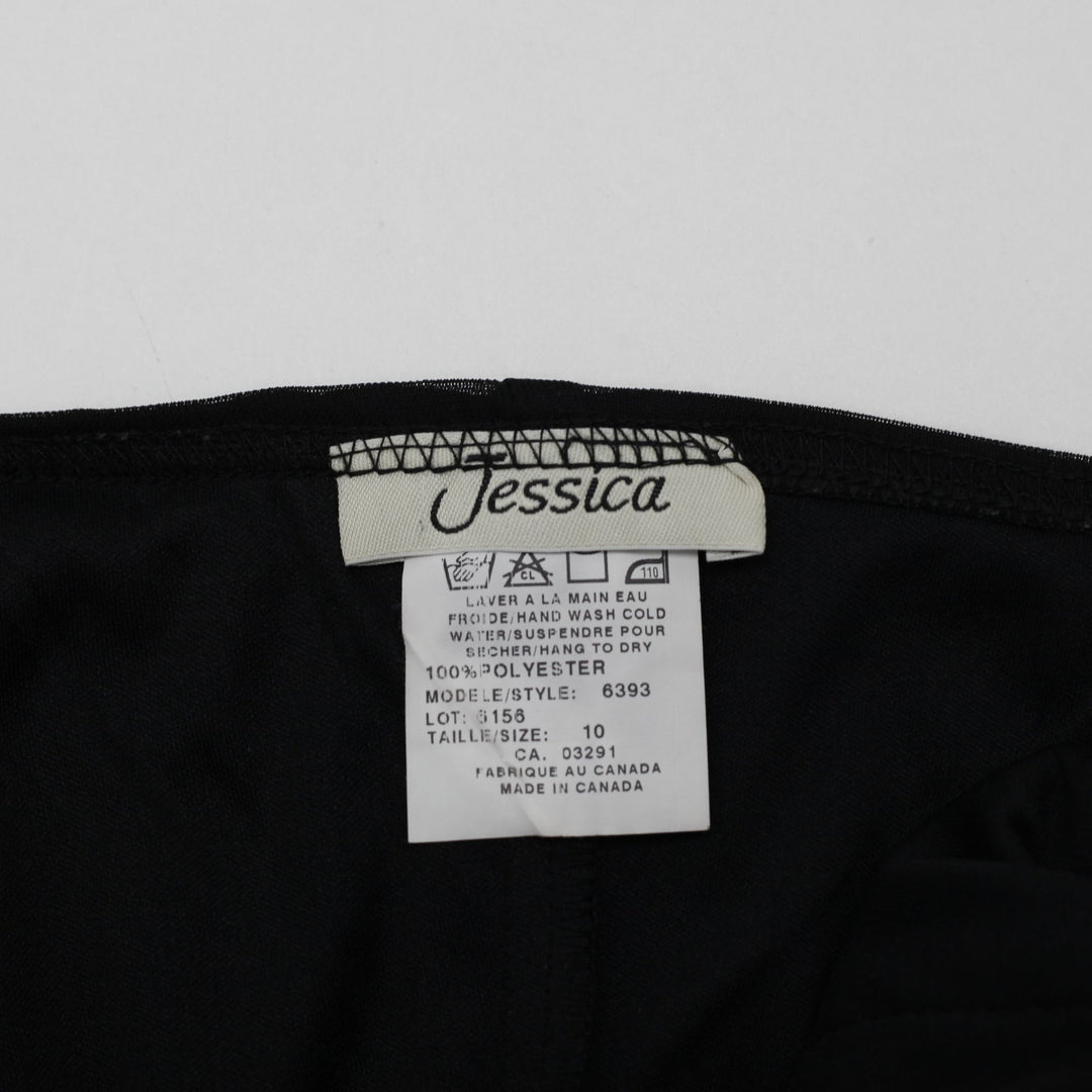 Y2K Ladies Jessica Ruched Rhineston Mesh High Low Evening Dress Size 10
