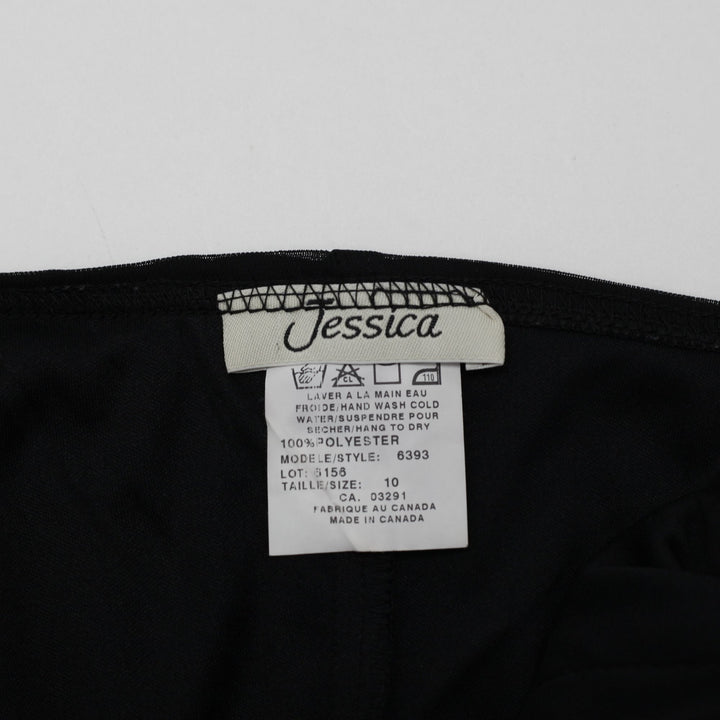 Y2K Ladies Jessica Ruched Rhineston Mesh High Low Evening Dress Size 10
