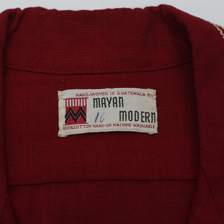 Vintage 80s Panajachel Quetzal Huipil Shirt