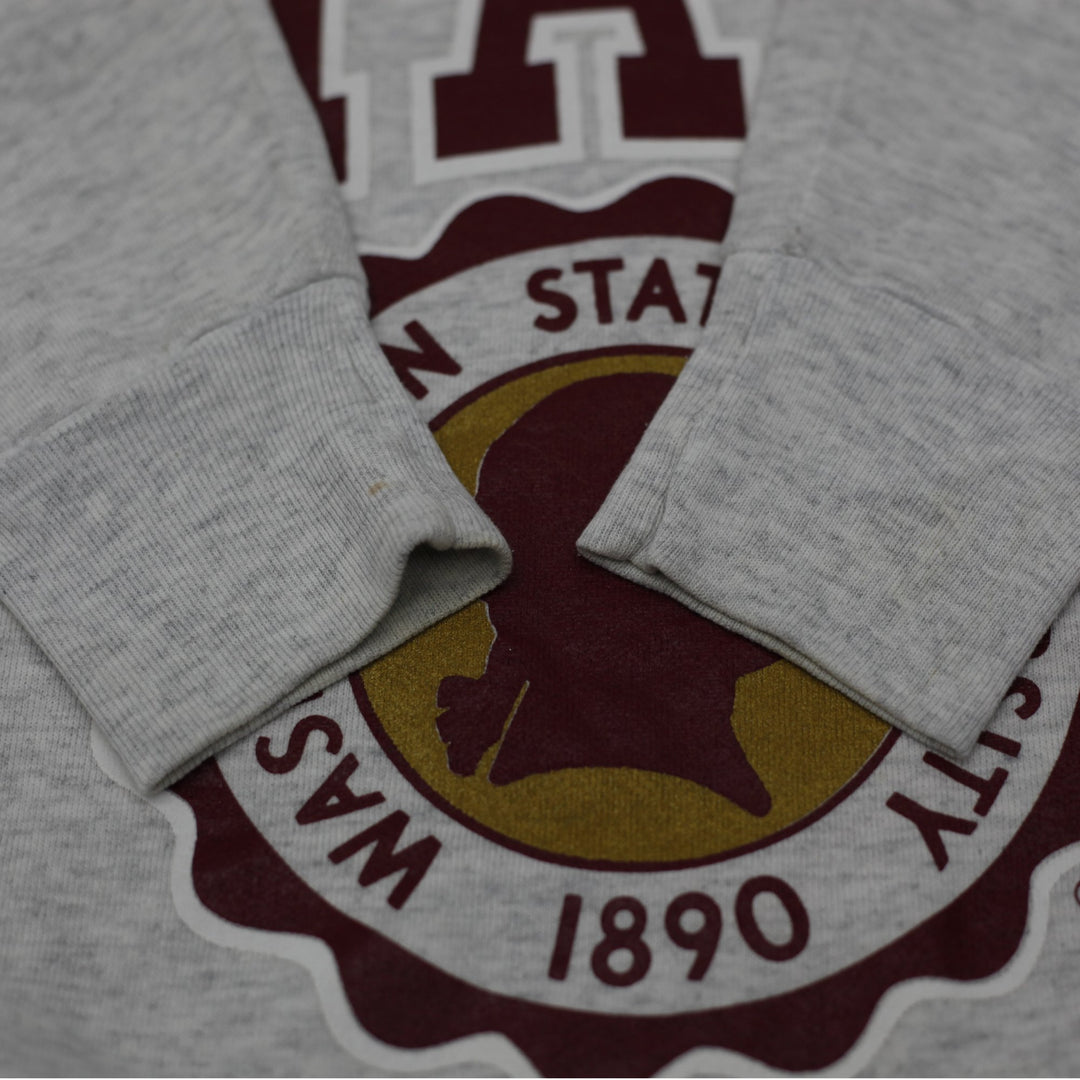 Vintage Nutmeg 90s Washington State Sweatshirt Gray Logo Size XL