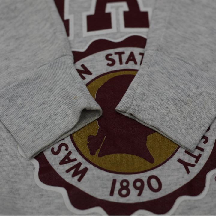 Vintage Nutmeg 90s Washington State Sweatshirt Gray Logo Size XL
