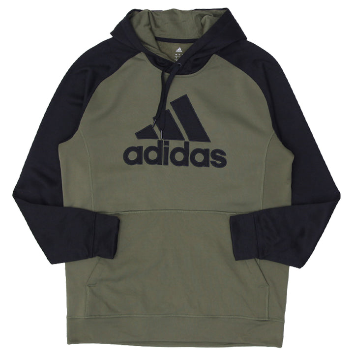 Mens Embroidered Spell Out Adidas Logo Pullover Hoodie