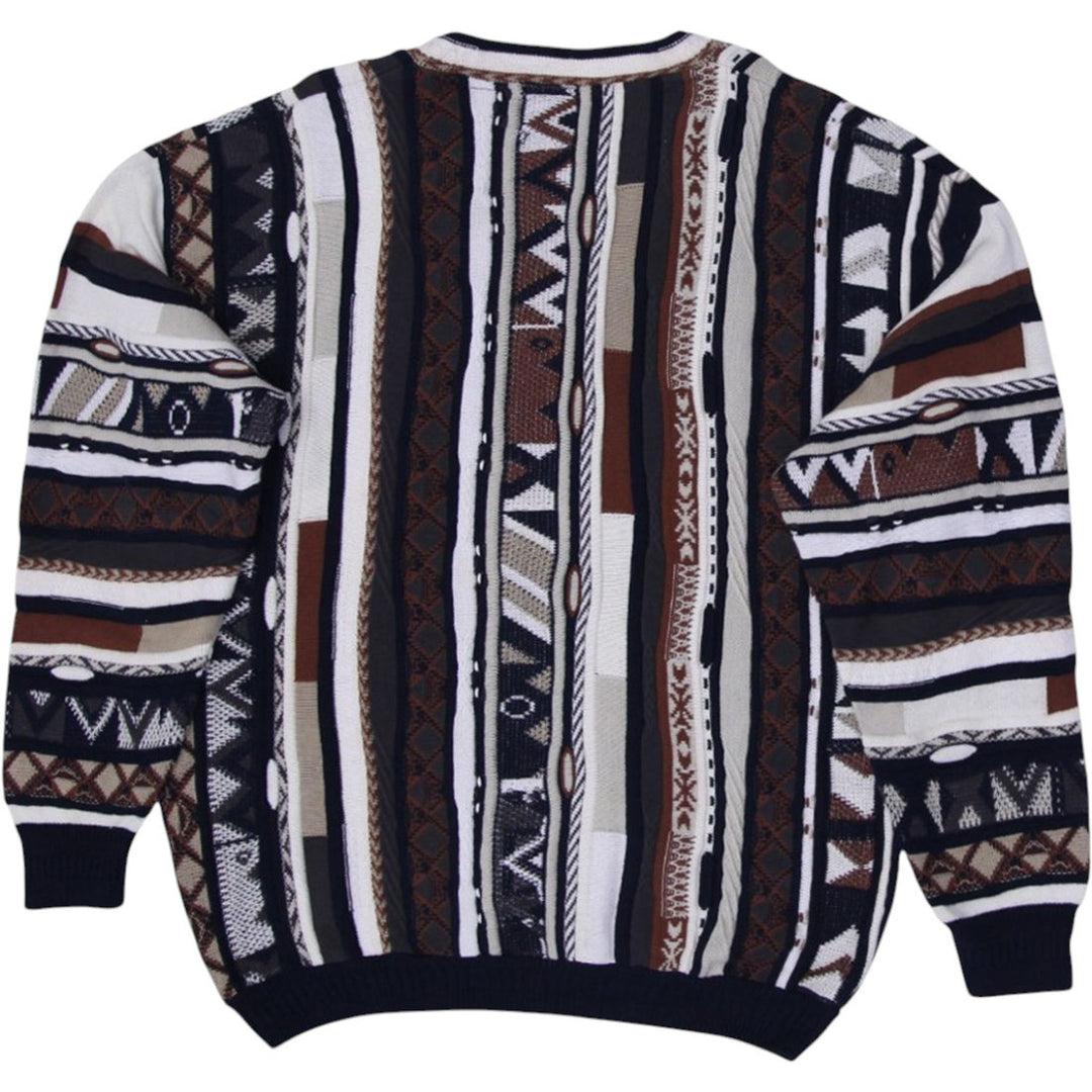 Vintage Tosani Coogi Style V-Neck Sweater