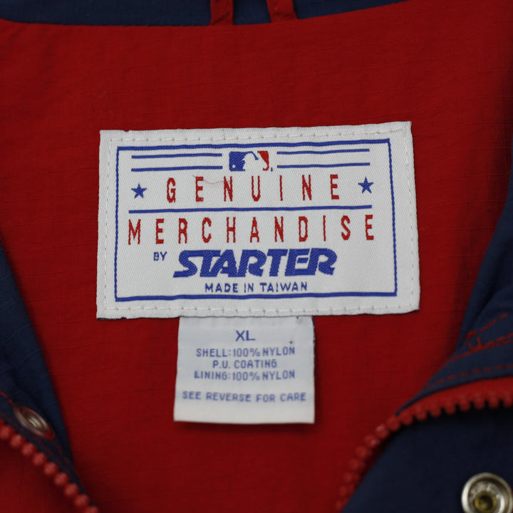 Vintage 90s Starter St. Louis Cardinals Half-zip Windbreaker Jacket Size XL | Migration_Jackets - Back View | Fashion Rerun