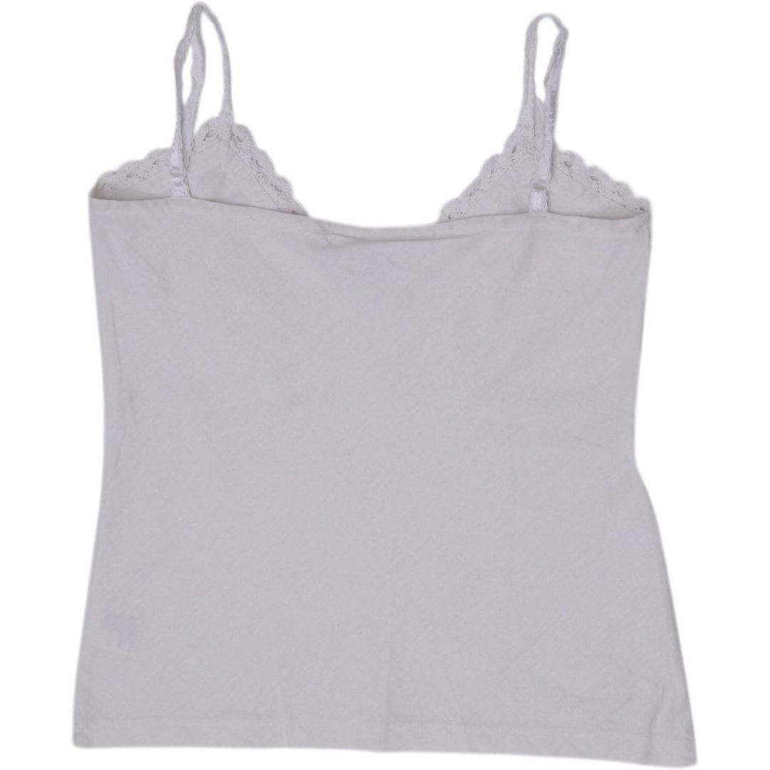 Y2K Ladies X-Mail Eyelet Lace Camisole Top with Crochet Trim