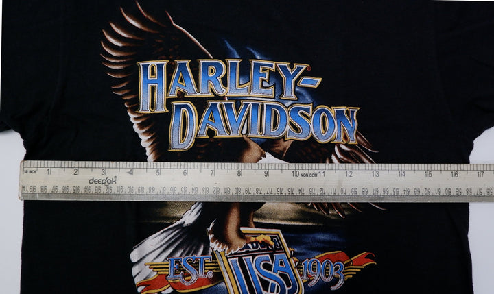 Vintage 1985 RARE 3D Emblem Harley Davidson Eagle Shield T-Shirt
