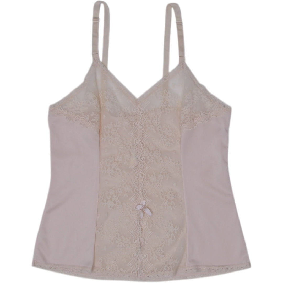Y2K Ladies Camisole Lace Spaghetti Straps Elegant Top Size M