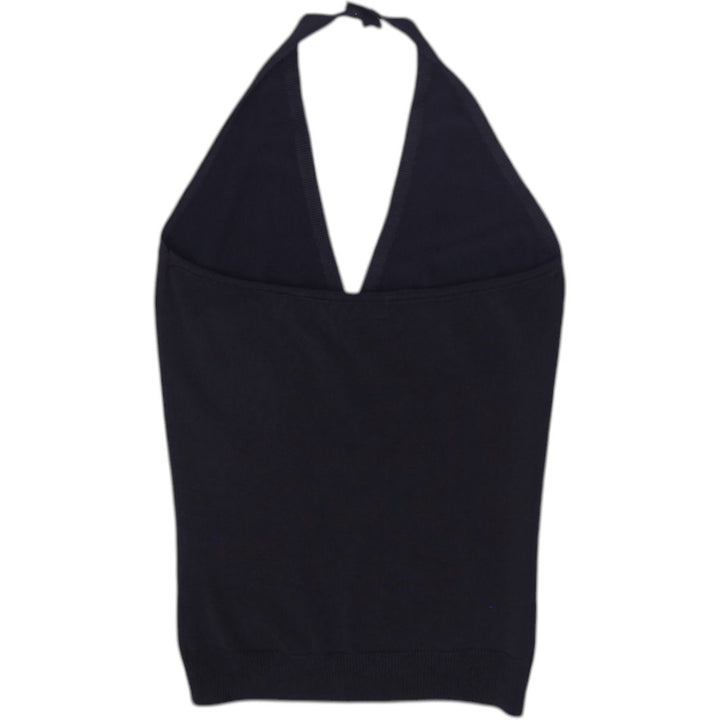 Y2K Ladies Jacob Stretch Knit Halter Sleeveless Top Size S | Migration_Y2K Tops - Side View | Fashion Rerun