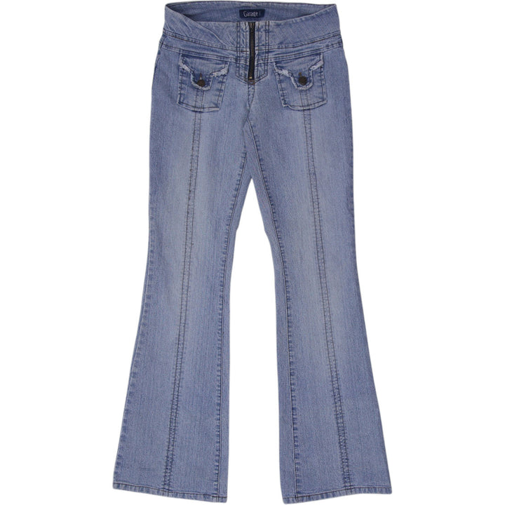 Y2K Ladies Distressed Pockets Flare Light Blue Denim Jeans | Migration_Jeans & Pants | Fashion Rerun