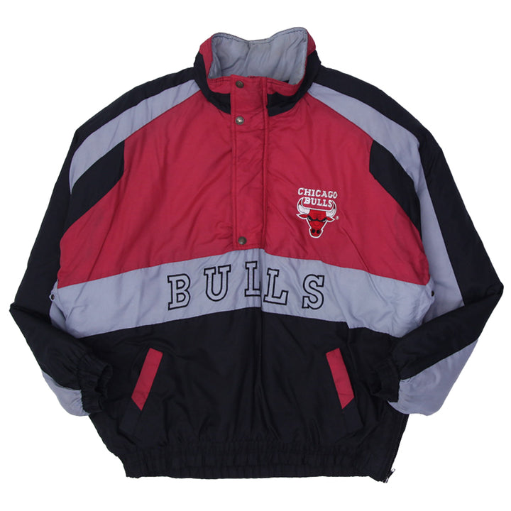 Vintage Chicago Bulls Ravens Athletic Half-Zip Puffer Insulated Jacket
