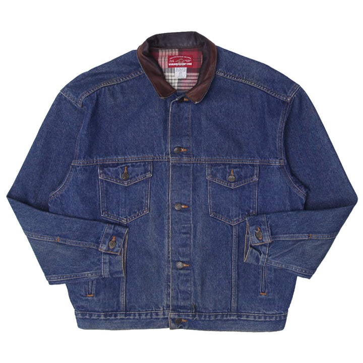 Vintage Marlboro Country Store Leather Collar Denim Jacket - Fashion Rerun Vintage Migration_Jacket