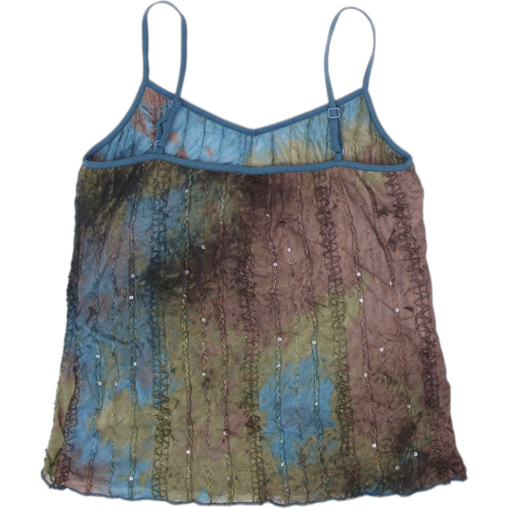 Y2K Ladies Per Una Beaded Sheer Camisole Top Size 14 | Migration_Y2K Tops - Side View | Fashion Rerun