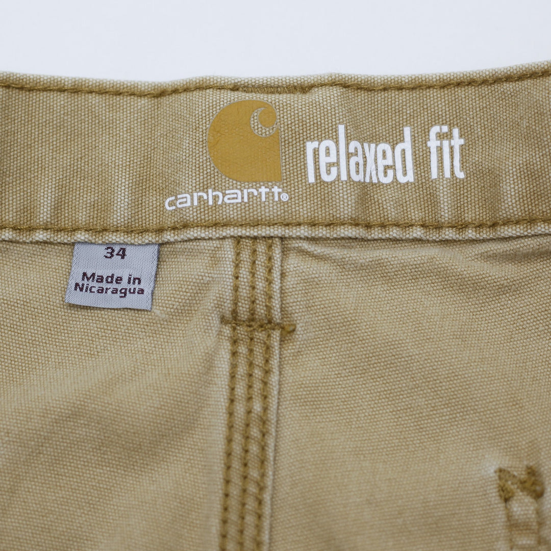 Mens Carhartt Relaxed Fit Rigby Canvas Work Shorts Size 34