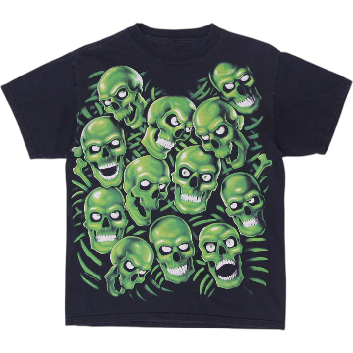 Vintage 2001 Liquid Blue "Skull Pile" Graphic T-Shirt Size M | Migration_T-Shirts | Fashion Rerun