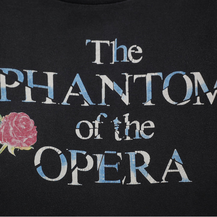 Vintage 90s The Phantom of the Opera Rose Mask Band T-Shirt Made in USA Size L