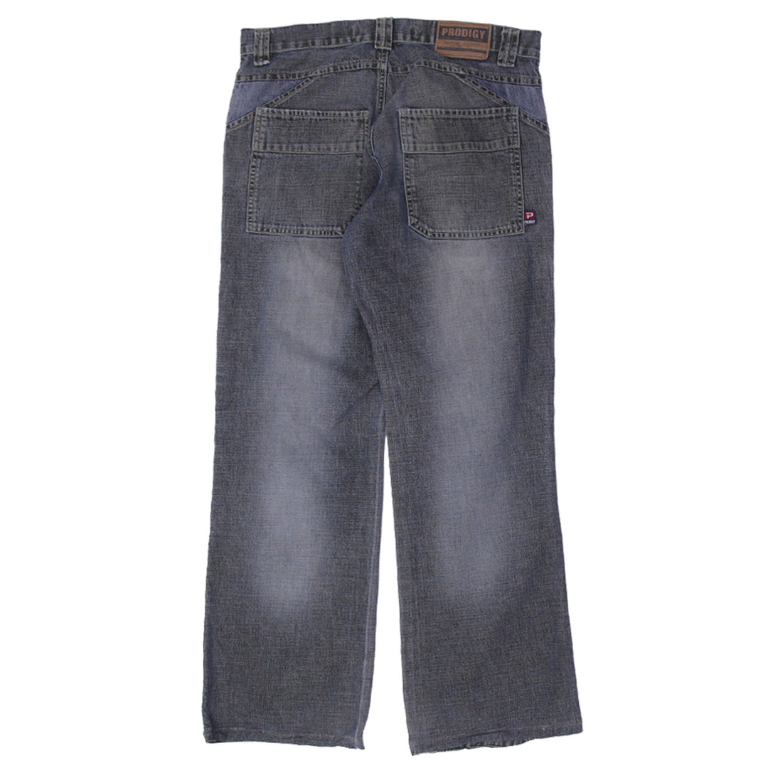 Y2K Mens Prodigy Button Fly Washed Jeans