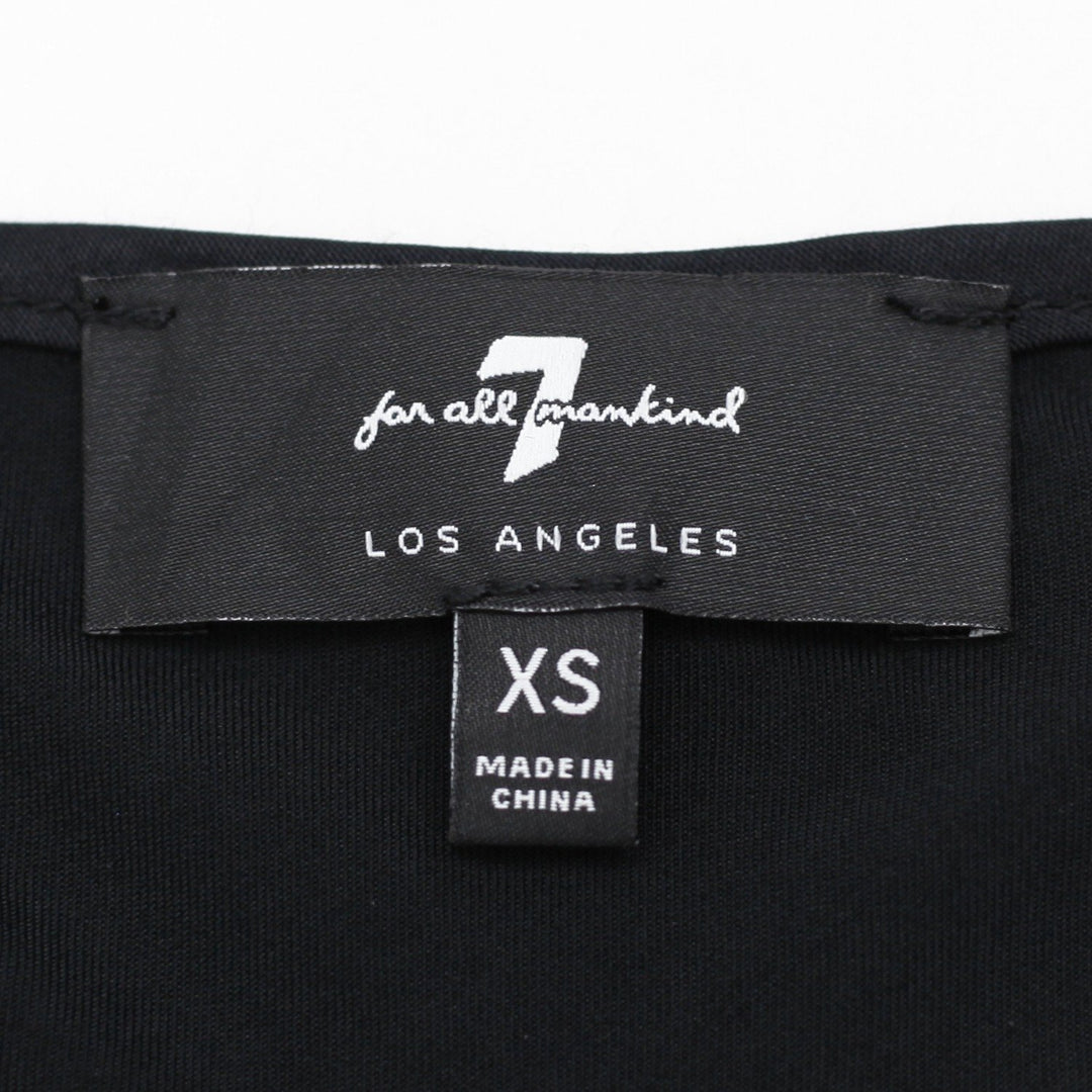 Y2K Ladies 7 For All Mankind Camisole Black Strappy Top Size XS