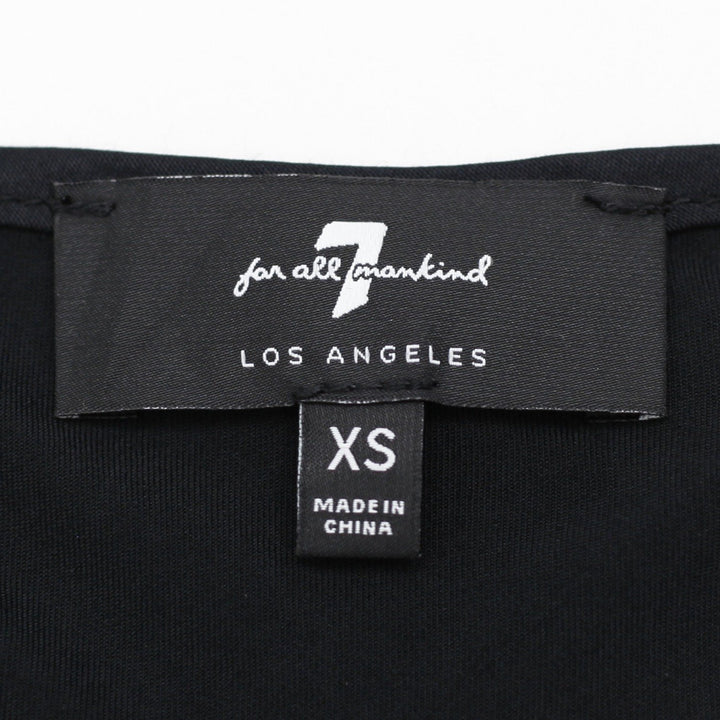 Y2K Ladies 7 For All Mankind Camisole Black Strappy Top Size XS