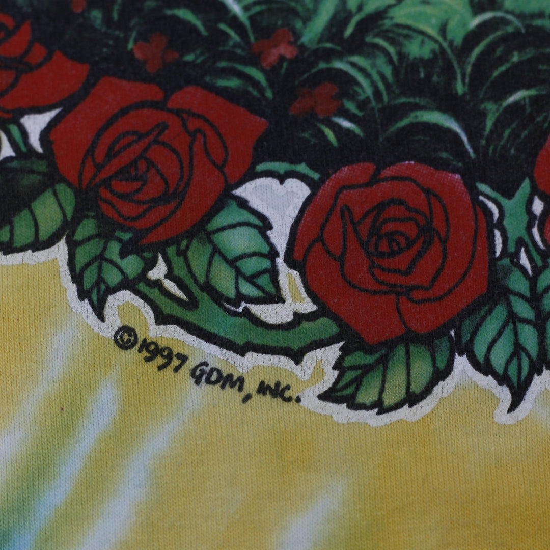 Vintage 90 Grateful Dead Scarlet Fire Tie-Dye Long Sleeve T-Shirt XL Liquid Blue Made In USA