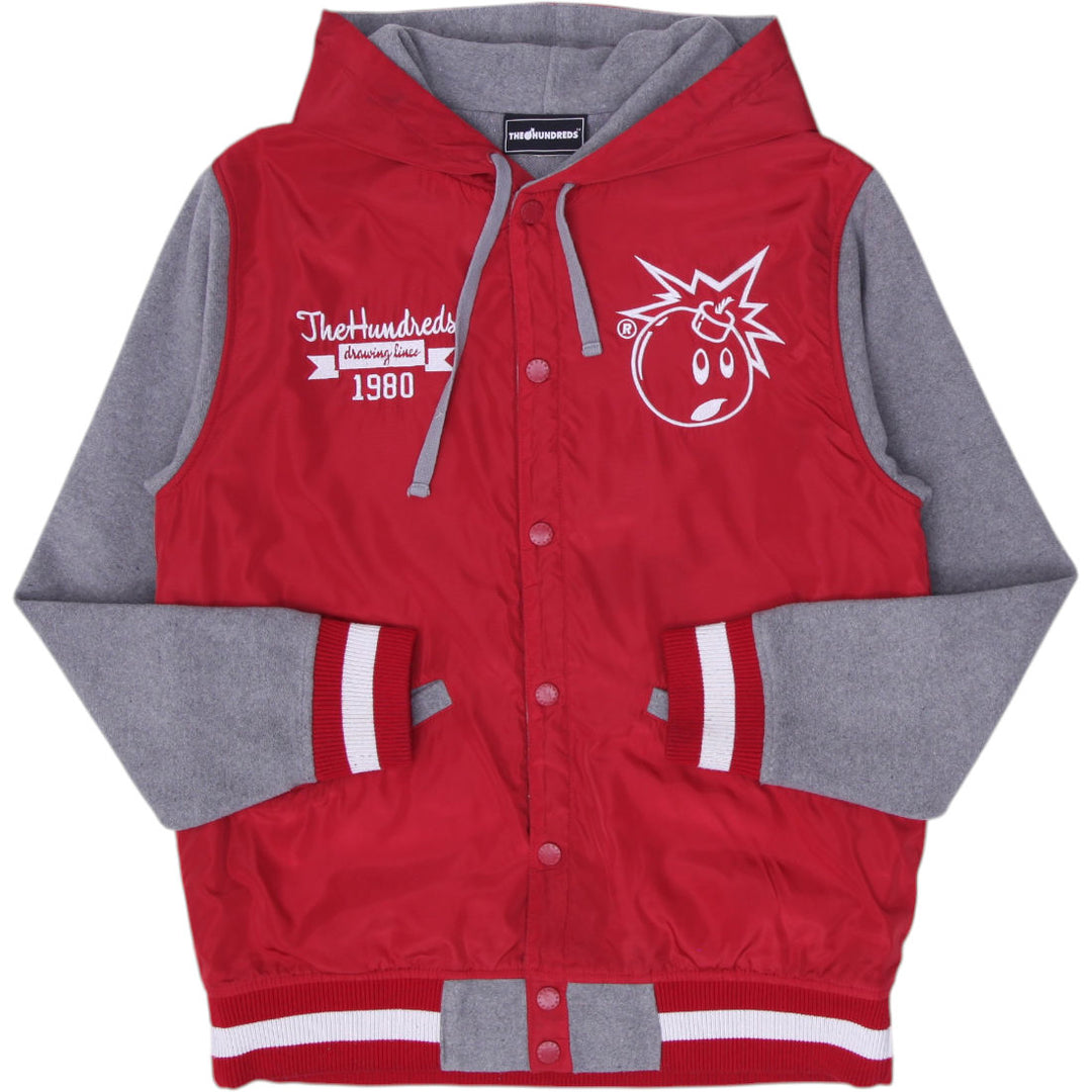The Hundreds Graphic Varsity Jacket Hoodie Size L | Migration_Jackets SW COLLECTION | Fashion Rerun