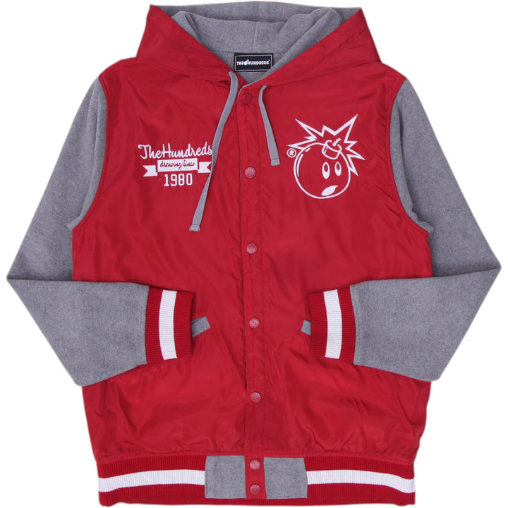 The Hundreds Graphic Varsity Jacket Hoodie Size L | Migration_Jackets SW COLLECTION | Fashion Rerun