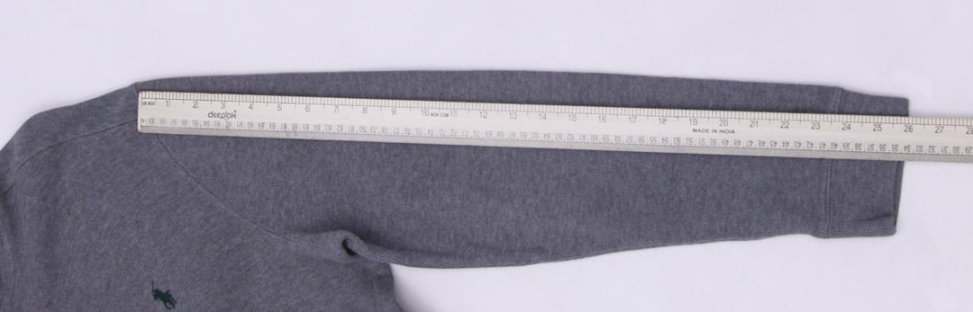 Mens Polo By Ralph Lauren Gray Quarter Zip Sweater L | Migration_Knitwear & Sweaters RL Collection - View 8 | Fashion Rerun