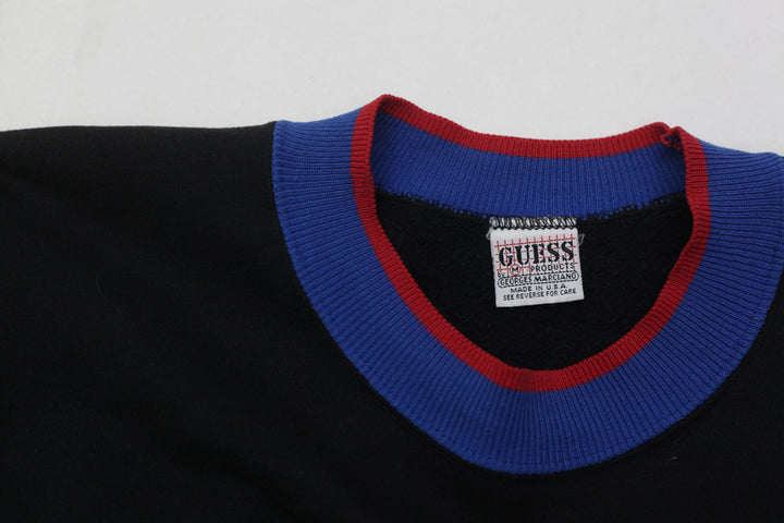 Vintage Guess Georges Marciano Plaid Team Sweatshirt | Migration_Sweatshirt UAENAT20 - Back View | Fashion Rerun