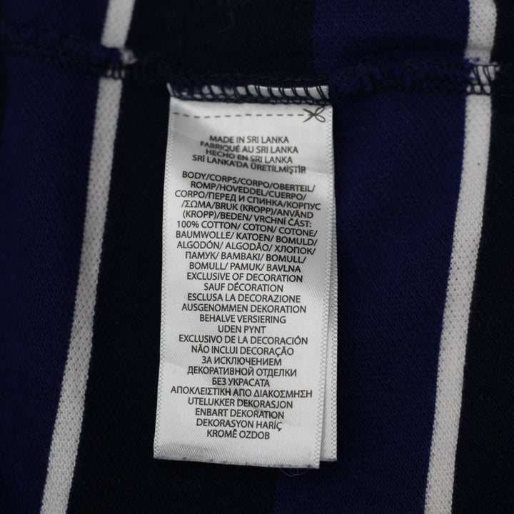 Mens Polo Ralph Lauren Custom Slim Fit Polo Navy Striped Cotton Size XS