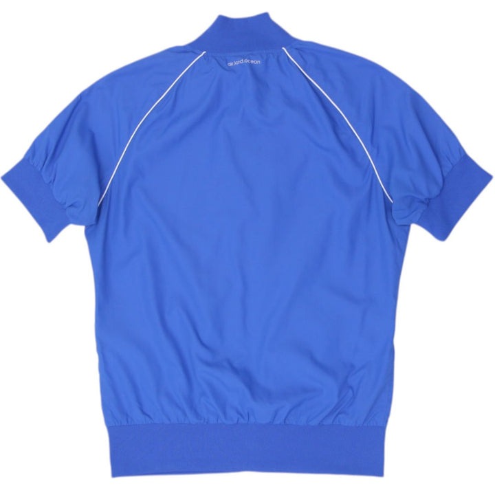 Ladies Alo Track Jacket Blue Full Zip Short Sleeve Athletic | Migration_Jackets - Side View | Fashion Rerun