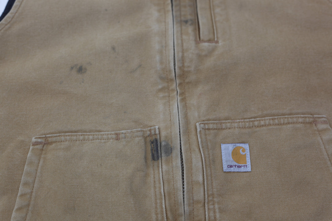 Mens Carhartt 104395-BRN Arctic Quilt Lined Duck Insulated Vest