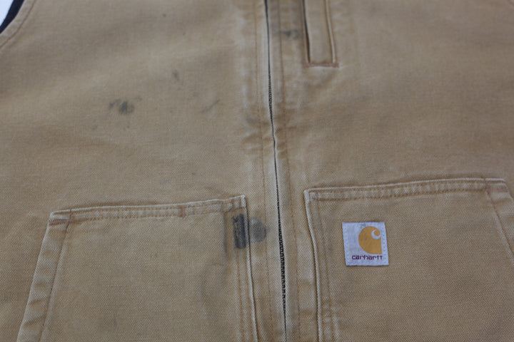 Mens Carhartt 104395-BRN Arctic Quilt Lined Duck Insulated Vest