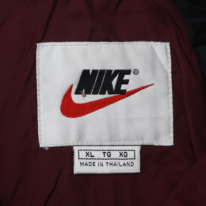 Vintage Nike Windbreaker Jacket Maroon Navy Swoosh Lightweight XL | Migration_Jackets - Back View | Fashion Rerun