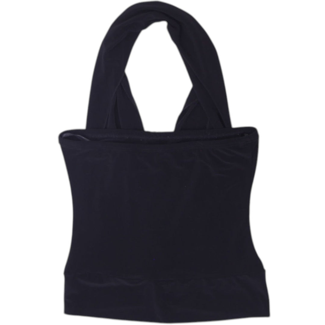 Y2K Ladies M Collection Black Halter Top Made In USA Size S