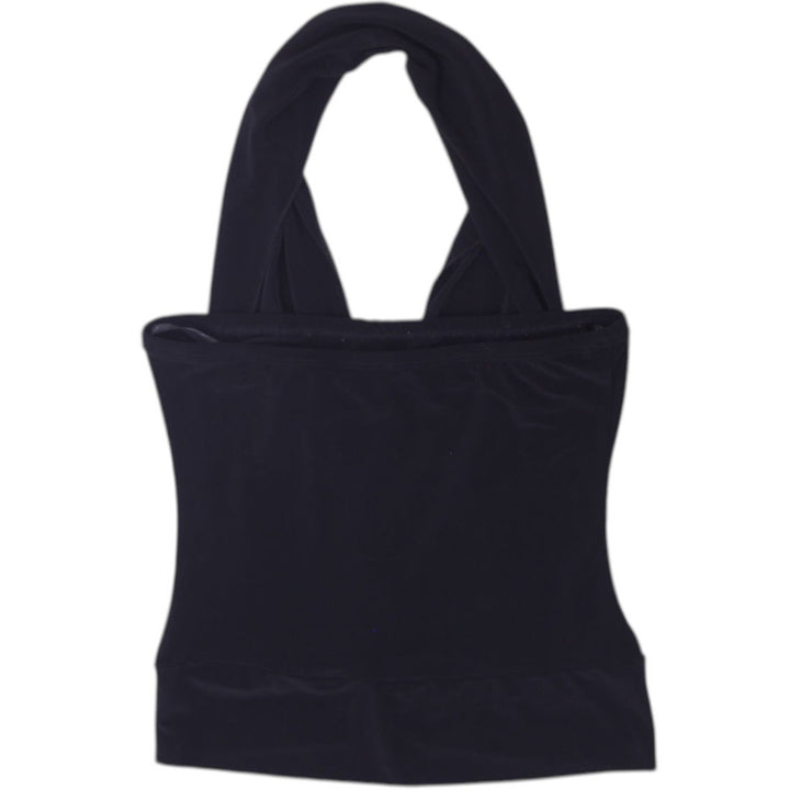 Y2K Ladies M Collection Black Halter Top Made In USA Size S