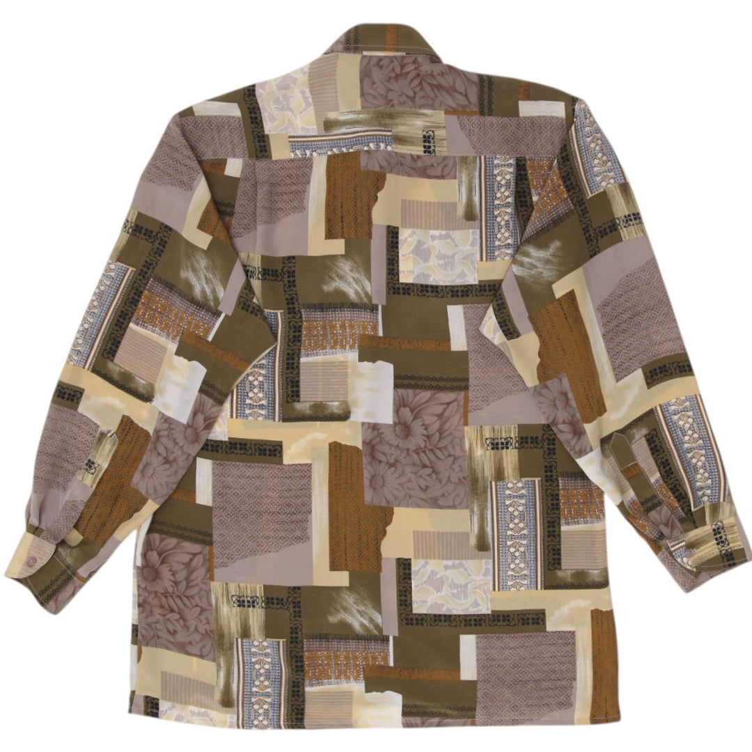 Abstract Print Long Sleeve Shirt Size XL